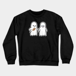 Funny Halloween Ghost comic burn mark iron ironing Crewneck Sweatshirt